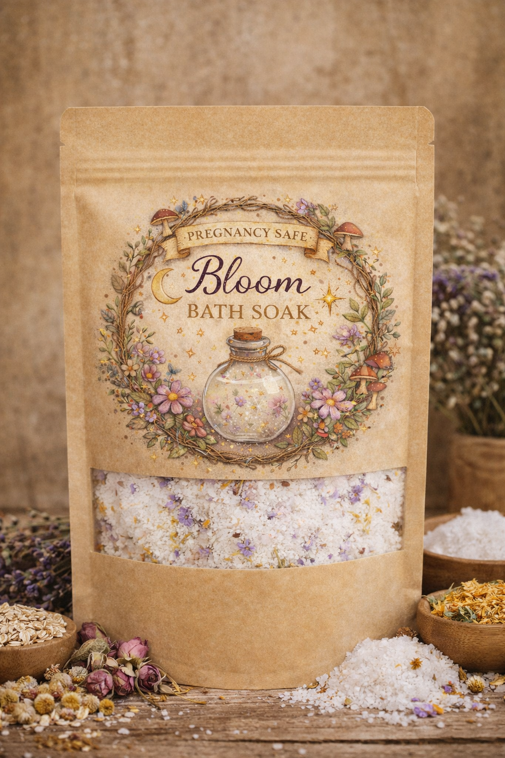 Pregnancy-Safe Bloom Bath Soak - Gentle, Calming, & Restoring