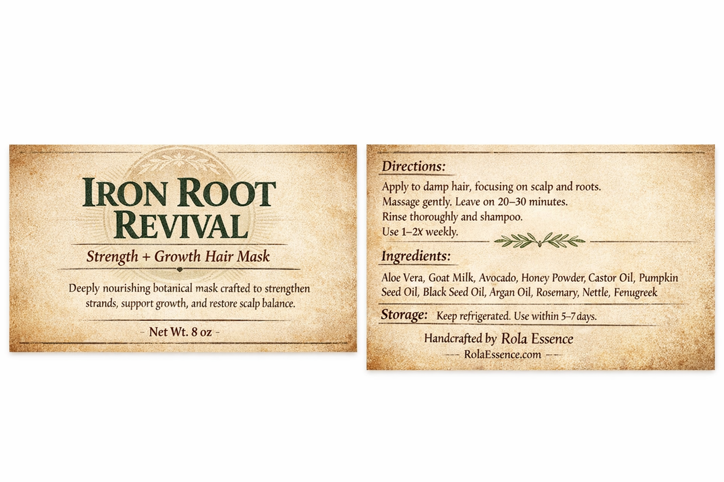 Iron Root Revival Hair Mask - Thickening, Strengthening, Nourishing