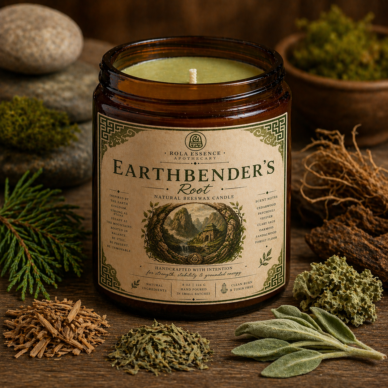 Earthbender’s Root Candle