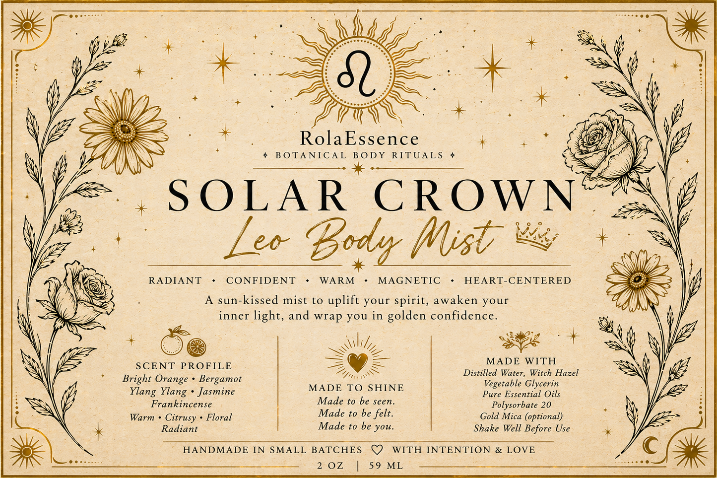 Solar Crown – Leo Body Mist