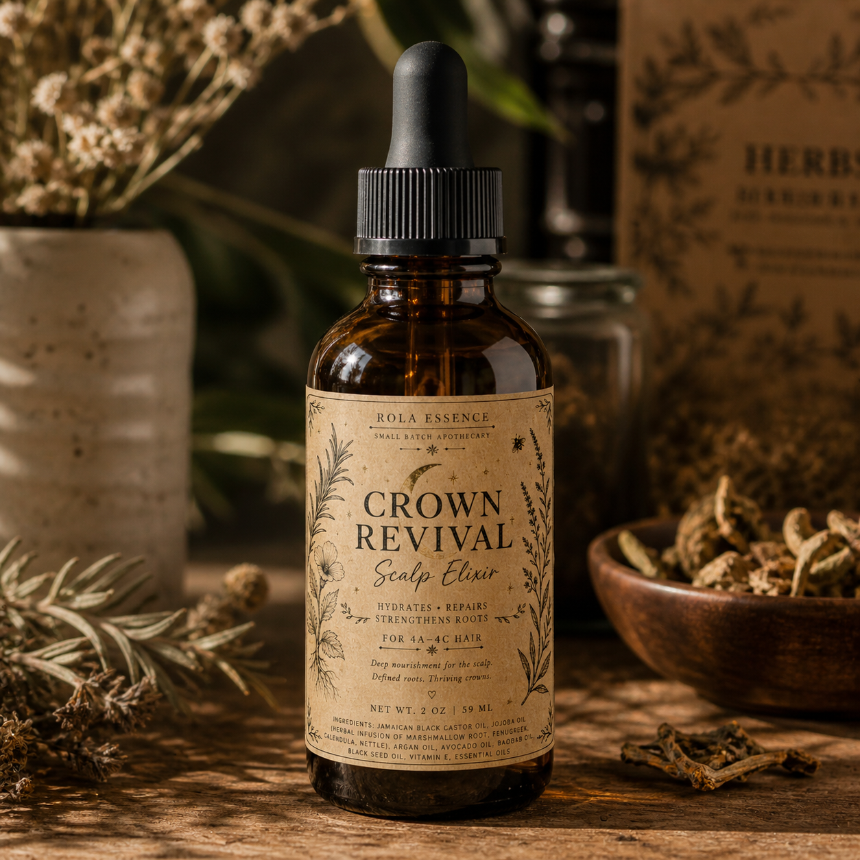 Crown Revival Scalp Elixir - Scalp Hydrating, Root Repairing, Anti-Frizz Protection