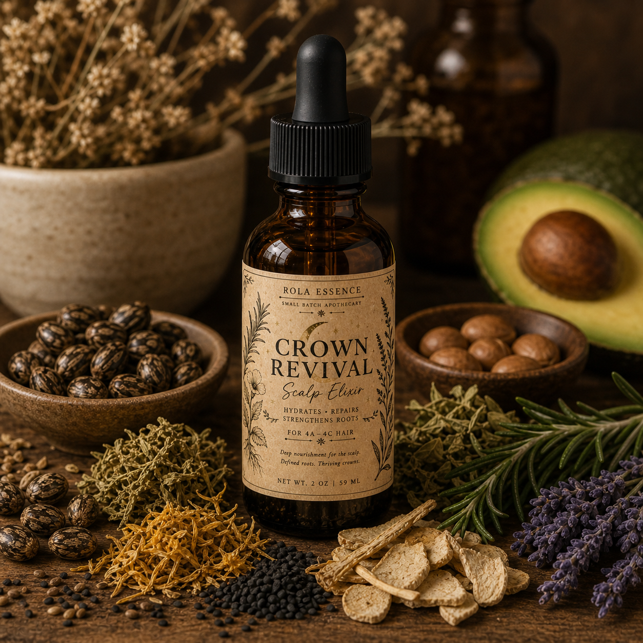 Crown Revival Scalp Elixir - Scalp Hydrating, Root Repairing, Anti-Frizz Protection