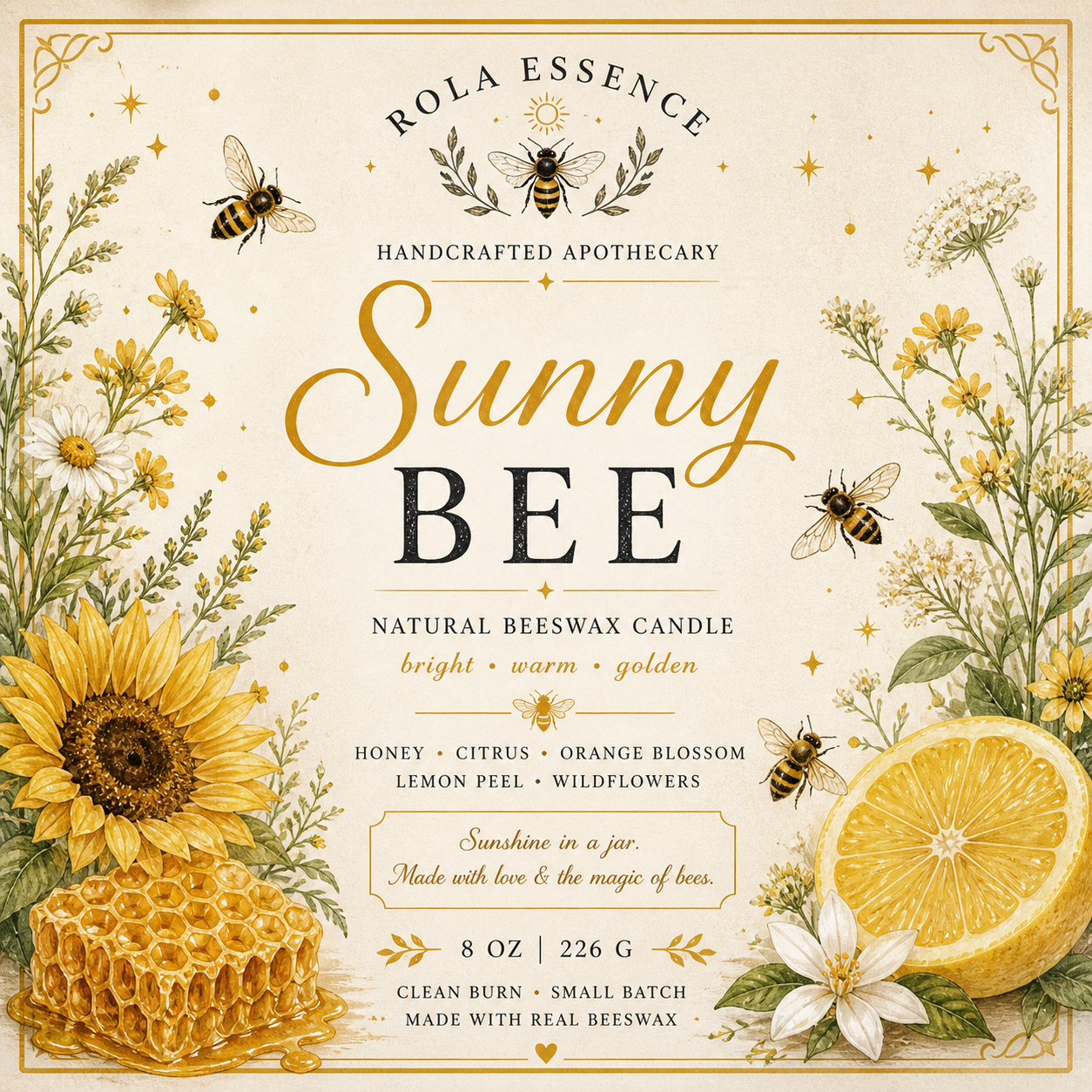 Sunny Bee Candle