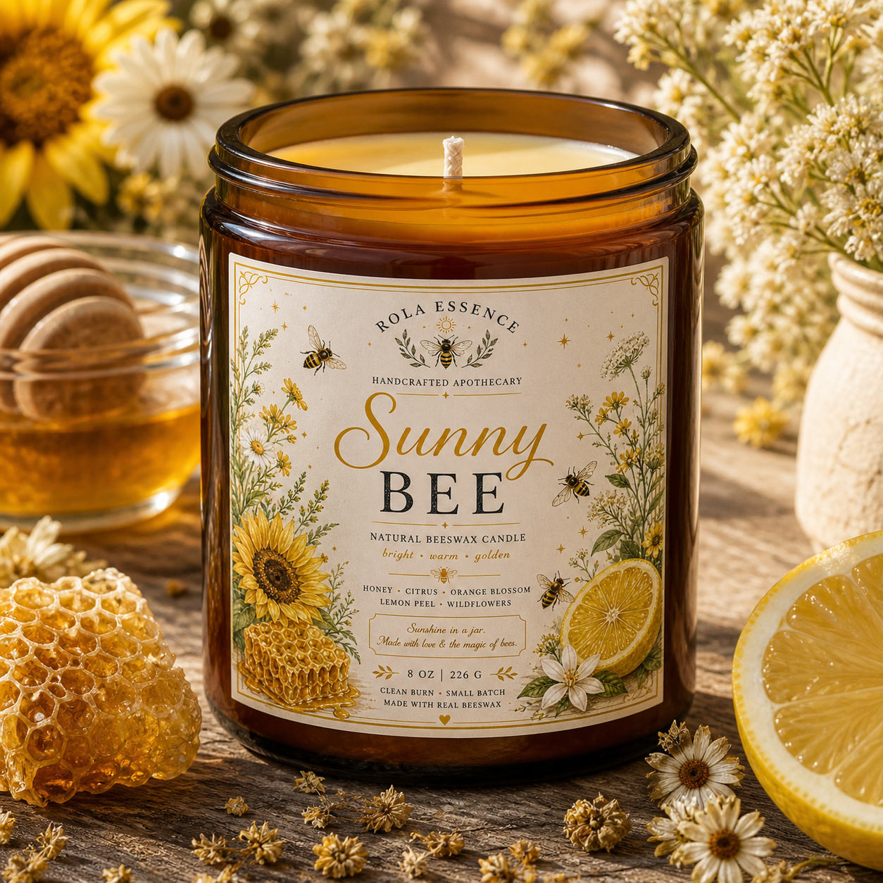 Sunny Bee Candle