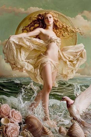 Aphrodite goddess candle