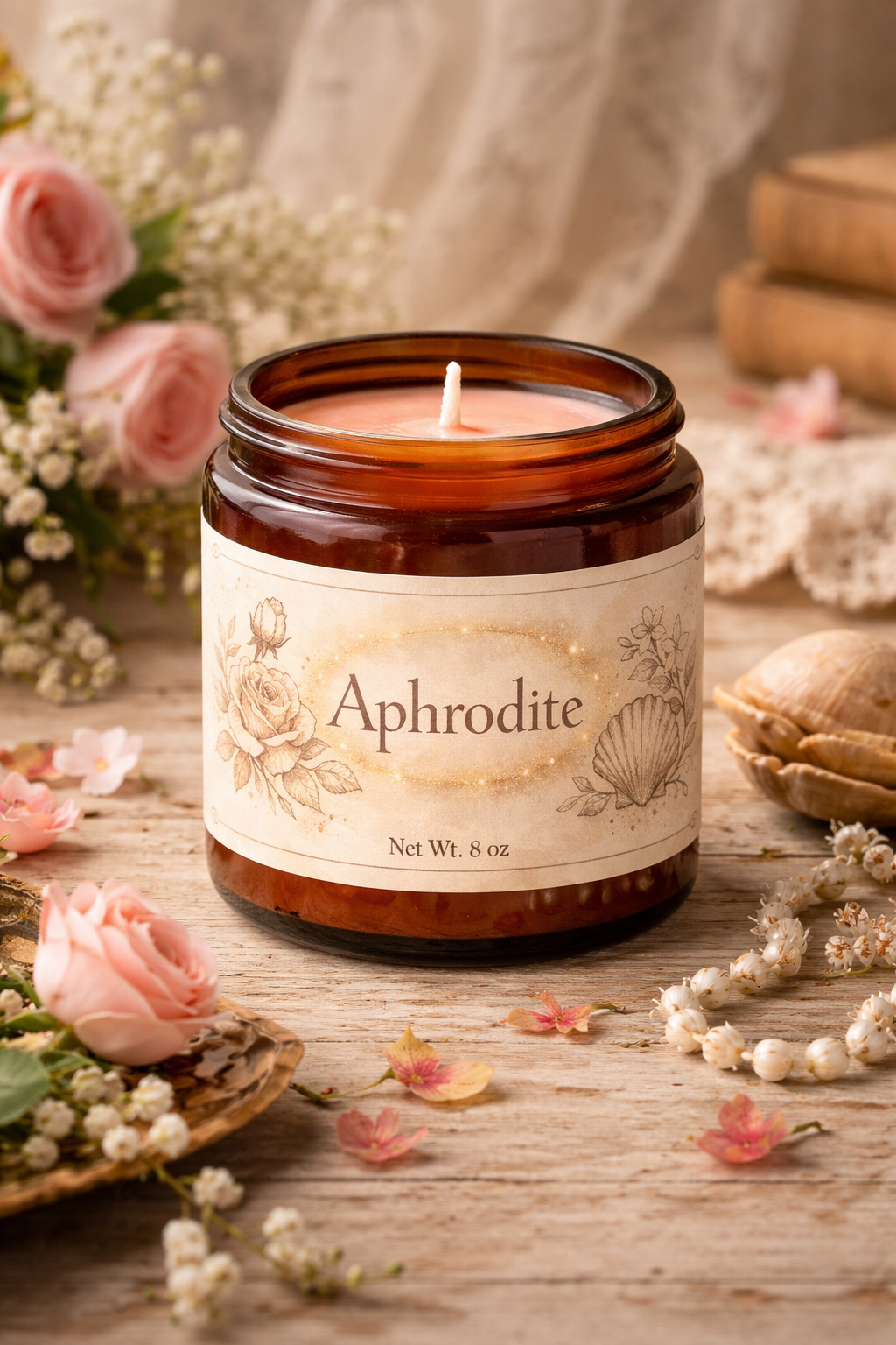 Aphrodite goddess candle