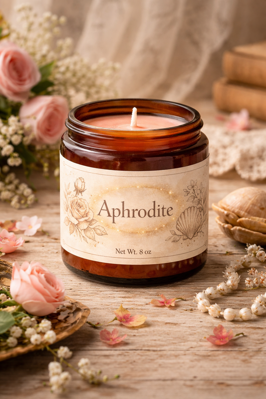 Aphrodite goddess candle