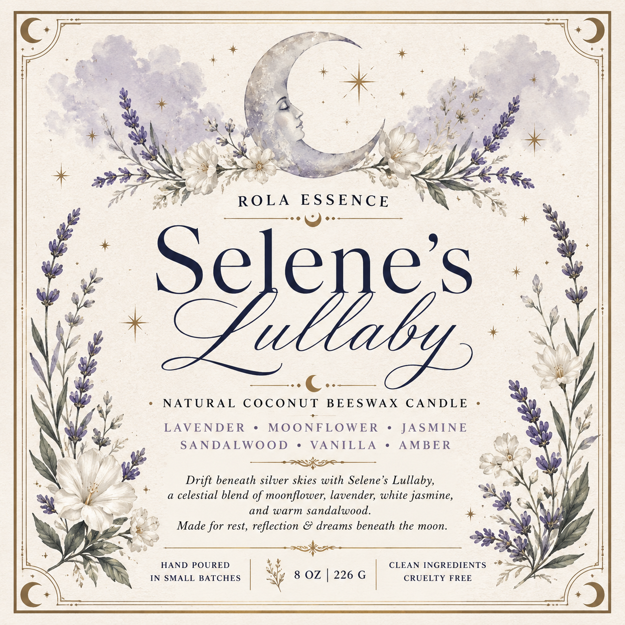 Selene’s Lullaby Beeswax Candle