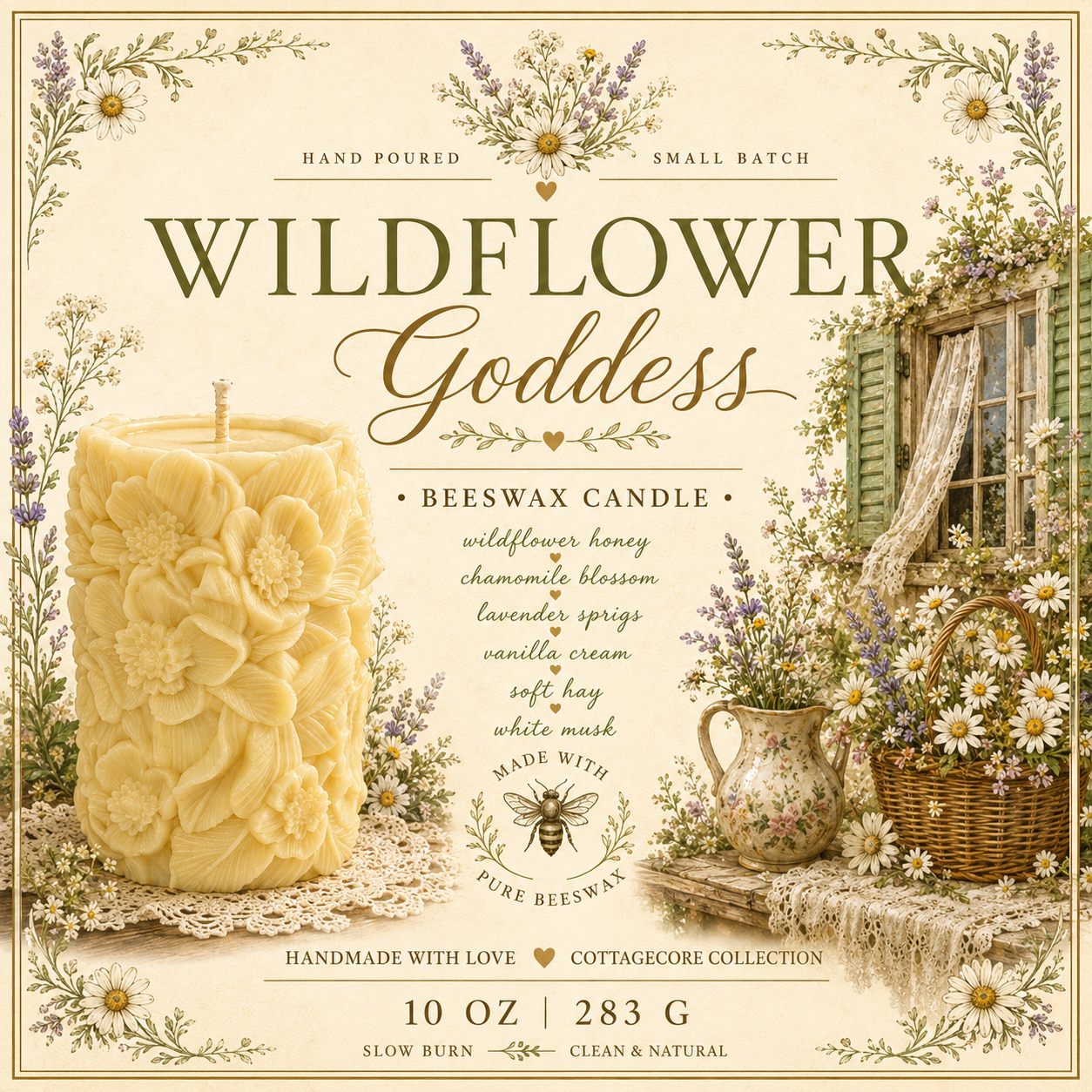 Wildflower Goddess Candle