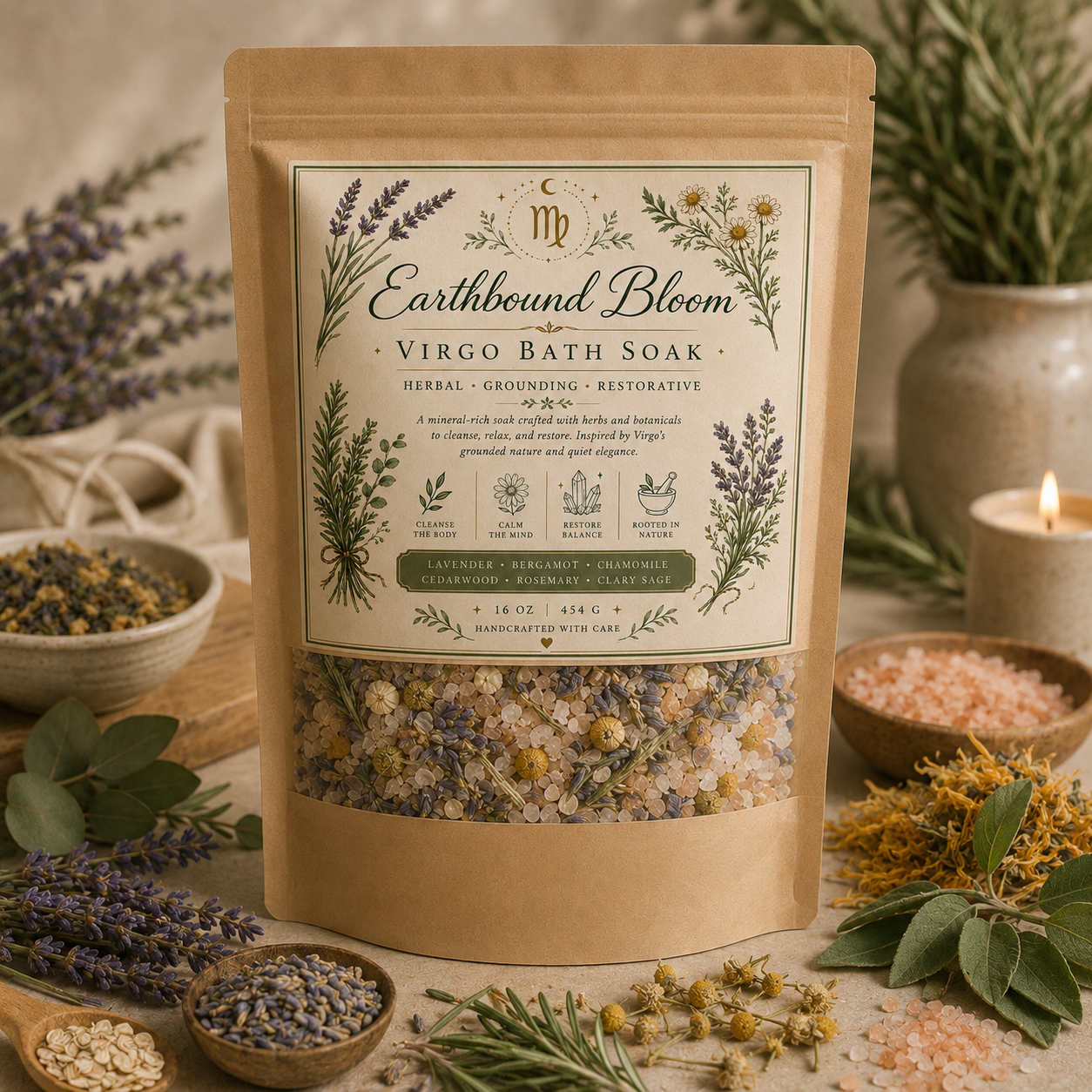Earthbound Bloom - Virgo Bath Soak