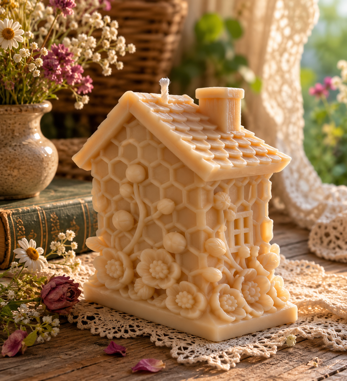 Bee Cottage Beeswax Candle