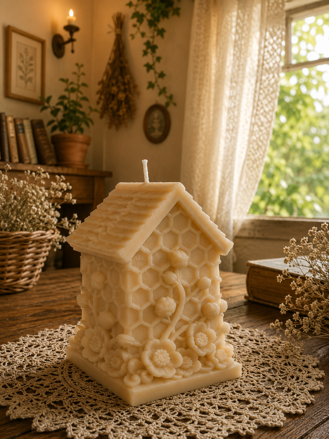 Bee Cottage Beeswax Candle
