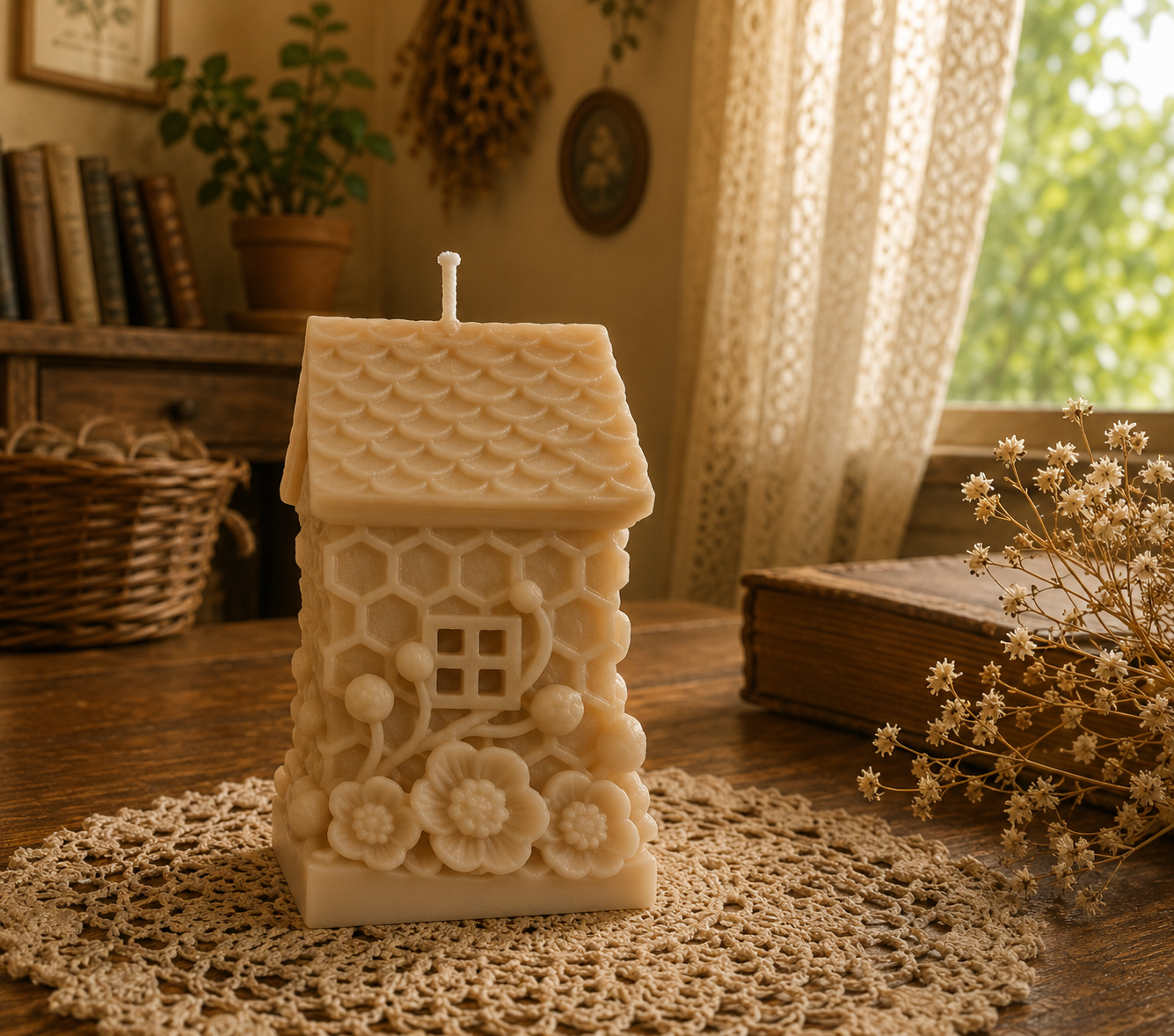 Bee Cottage Beeswax Candle