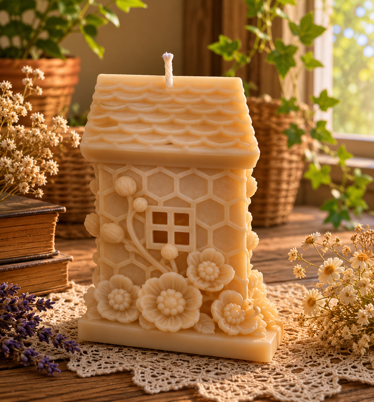 Bee Cottage Beeswax Candle