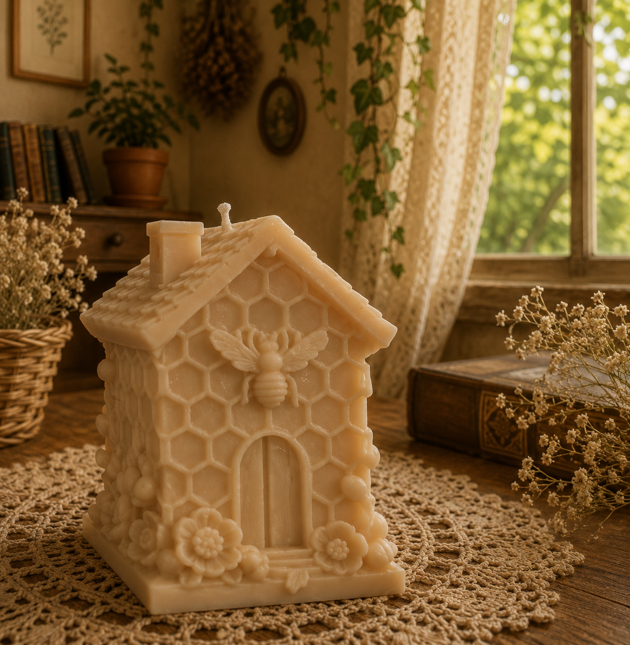 Bee Cottage Beeswax Candle