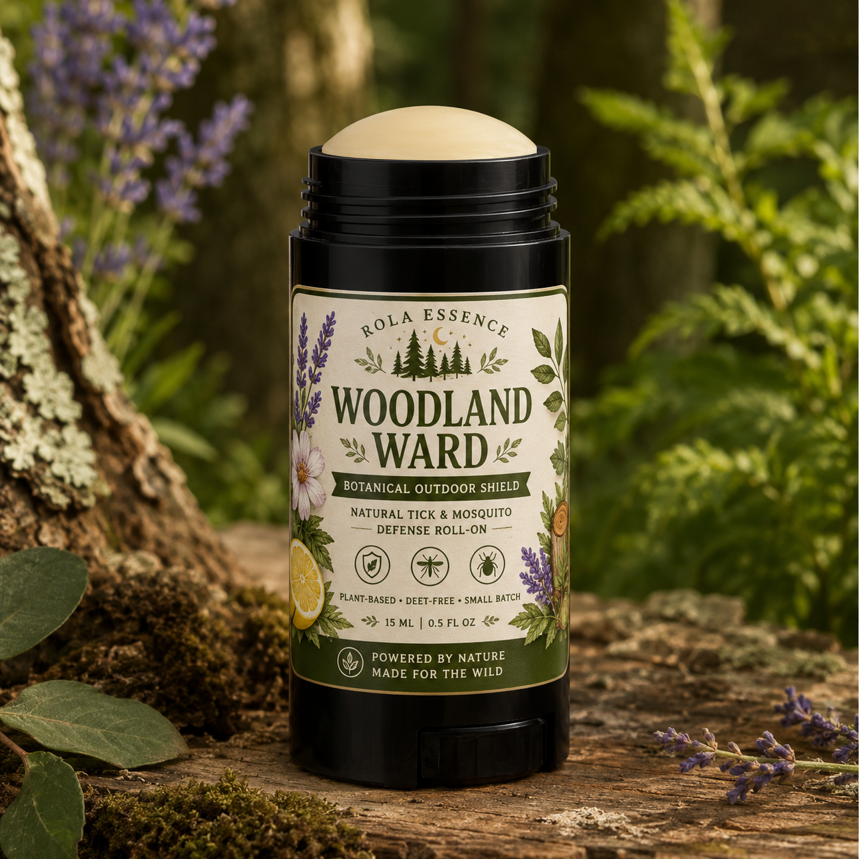 Woodland Ward Botanical Outdoor Shield Stick - Tick • Mosquito • Fleas • Fly Repellent