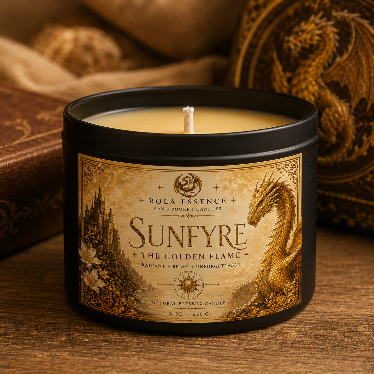 Sunfyre - The Golden Flame Candle