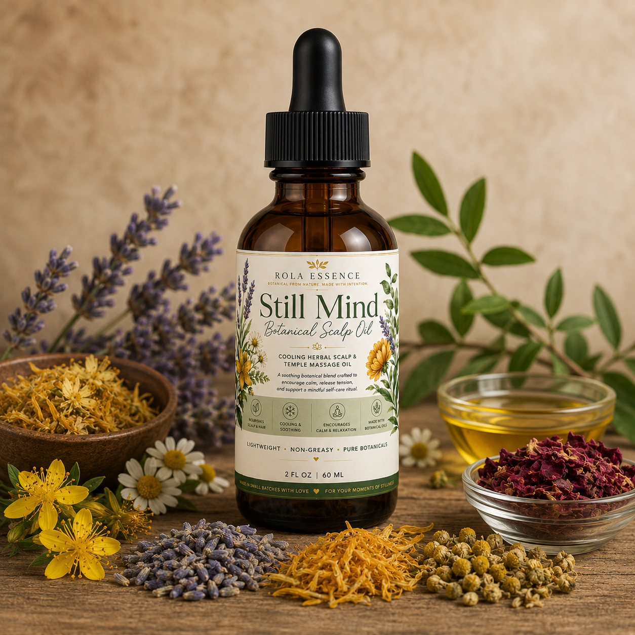 Still Mind Botanical Scalp Oil - Headache Relief • Soothing • Calming