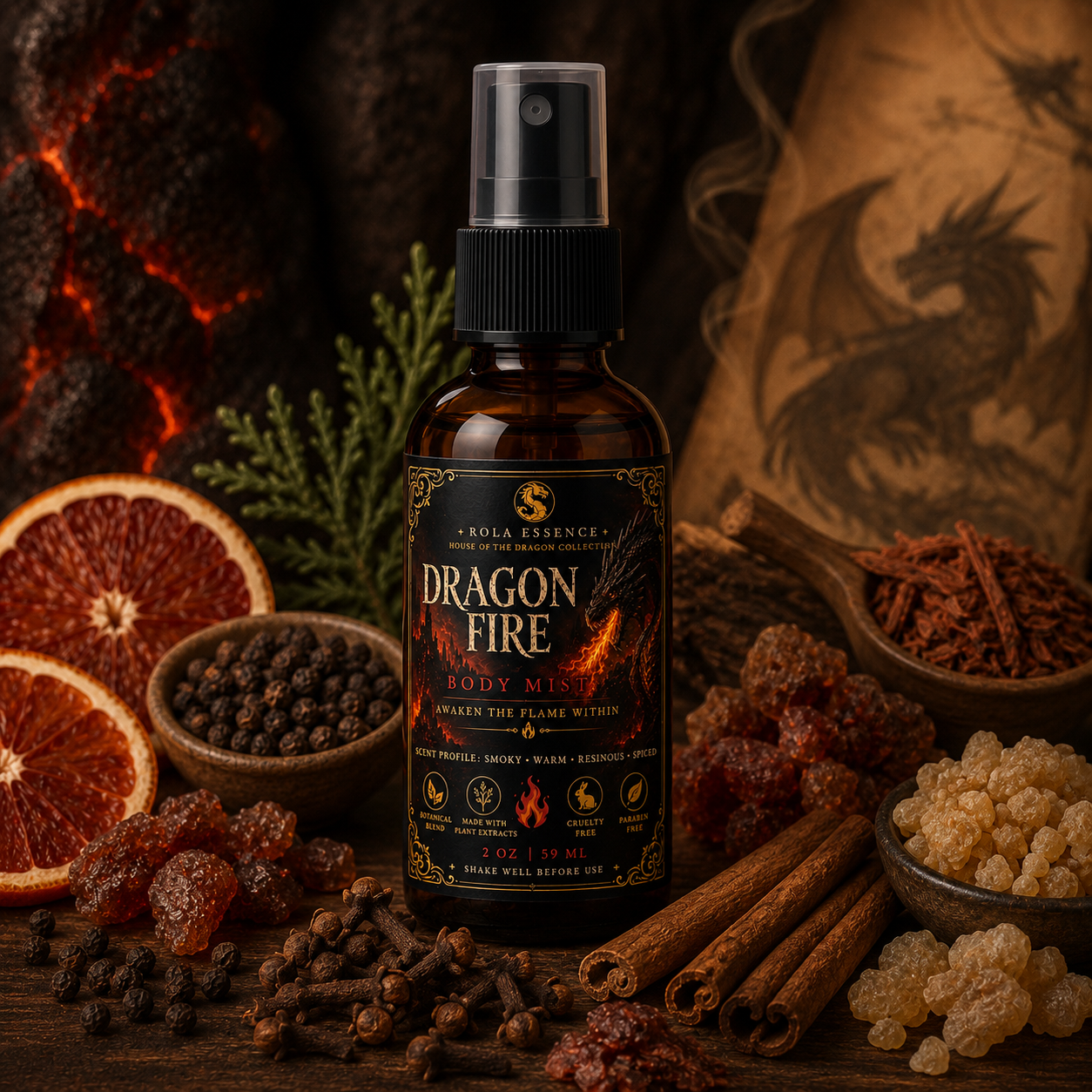 Dragon Fire Body Mist - Ignite the Flame