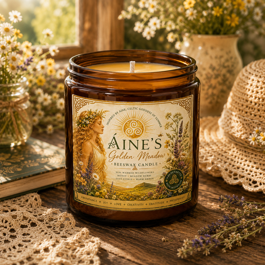 Áine’s Golden Meadow | Beeswax Candle