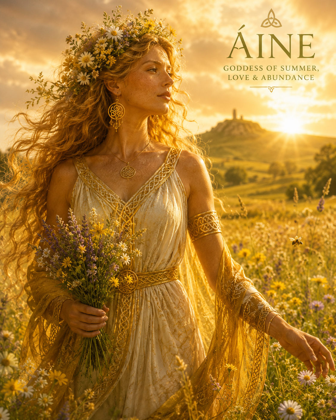 Áine’s Golden Meadow | Beeswax Candle