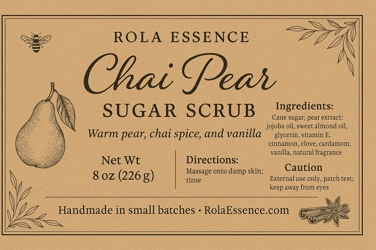 Chai Pear Sugar Scrub