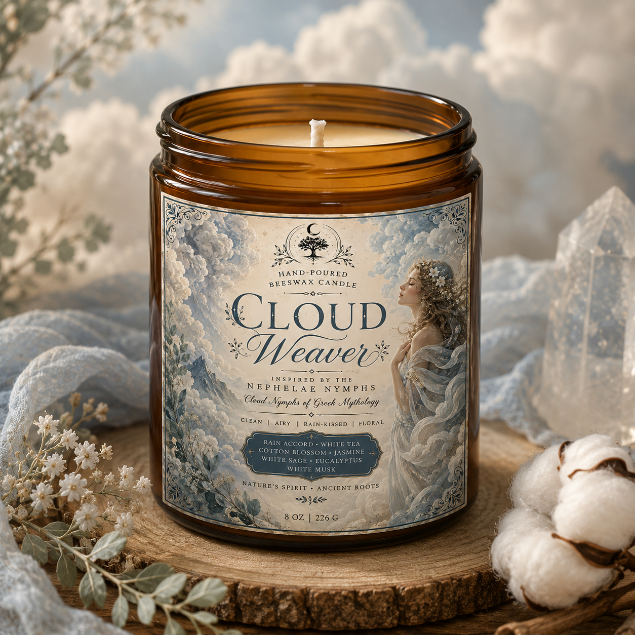 Cloud Weaver | Hand-Poured Beeswax Candle
