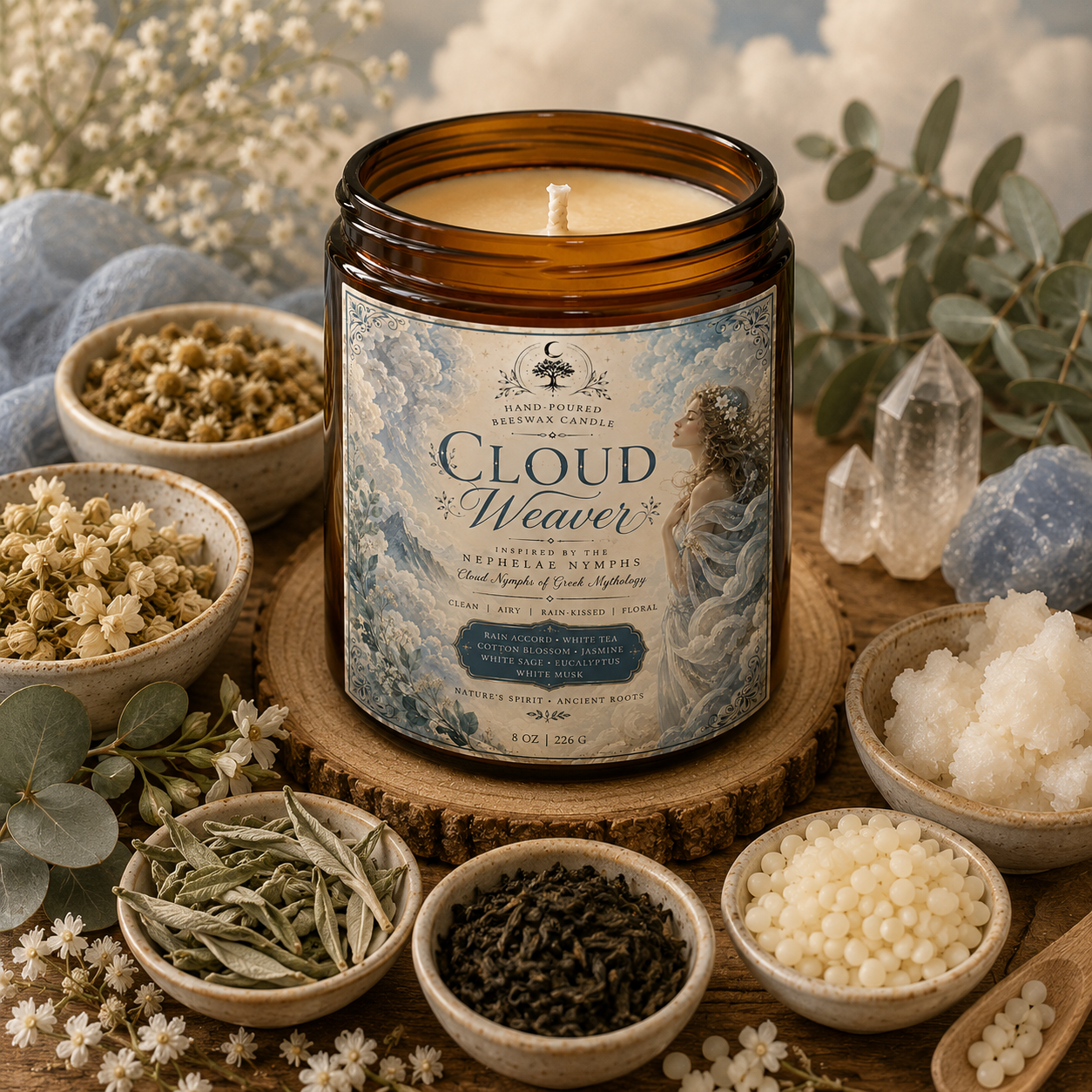 Cloud Weaver | Hand-Poured Beeswax Candle