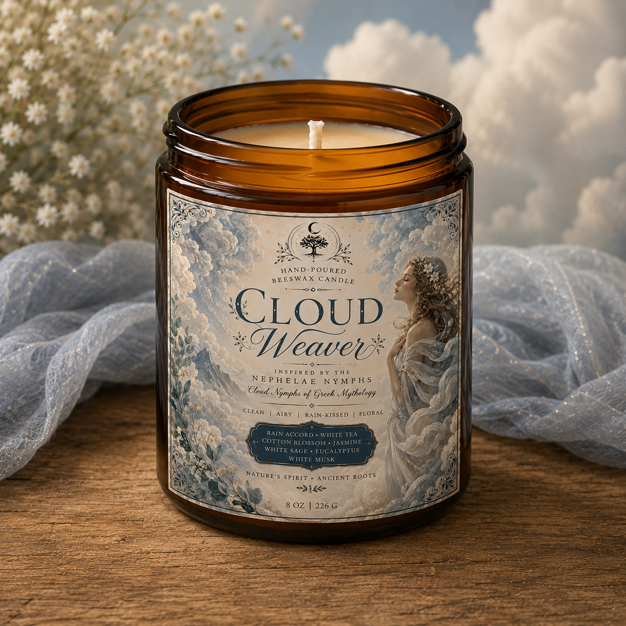 Cloud Weaver | Hand-Poured Beeswax Candle