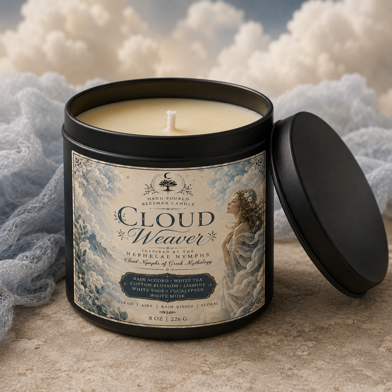 Cloud Weaver | Hand-Poured Beeswax Candle