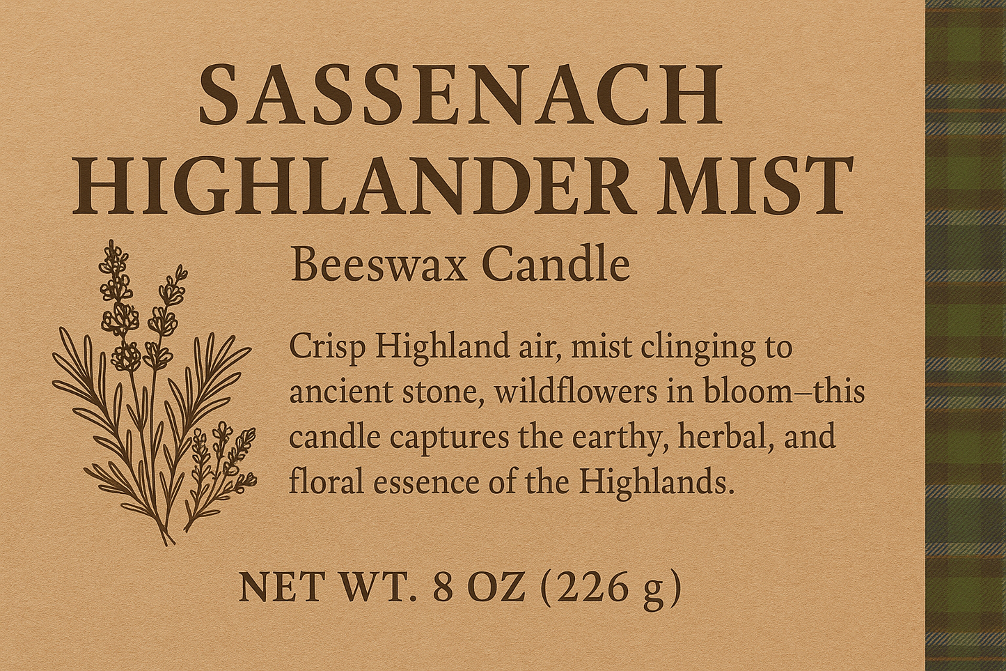 Sassenach Highlander Mist Candle