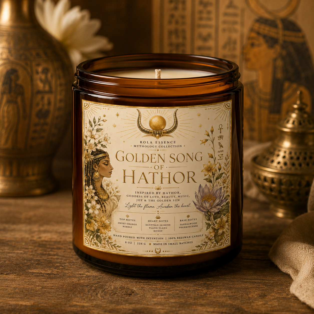 Golden Song of Hathor Candle