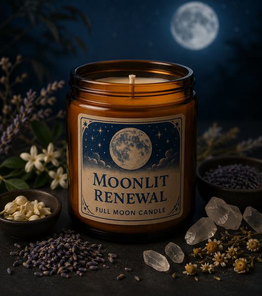 Moonlit Renewal – Full Moon Candle