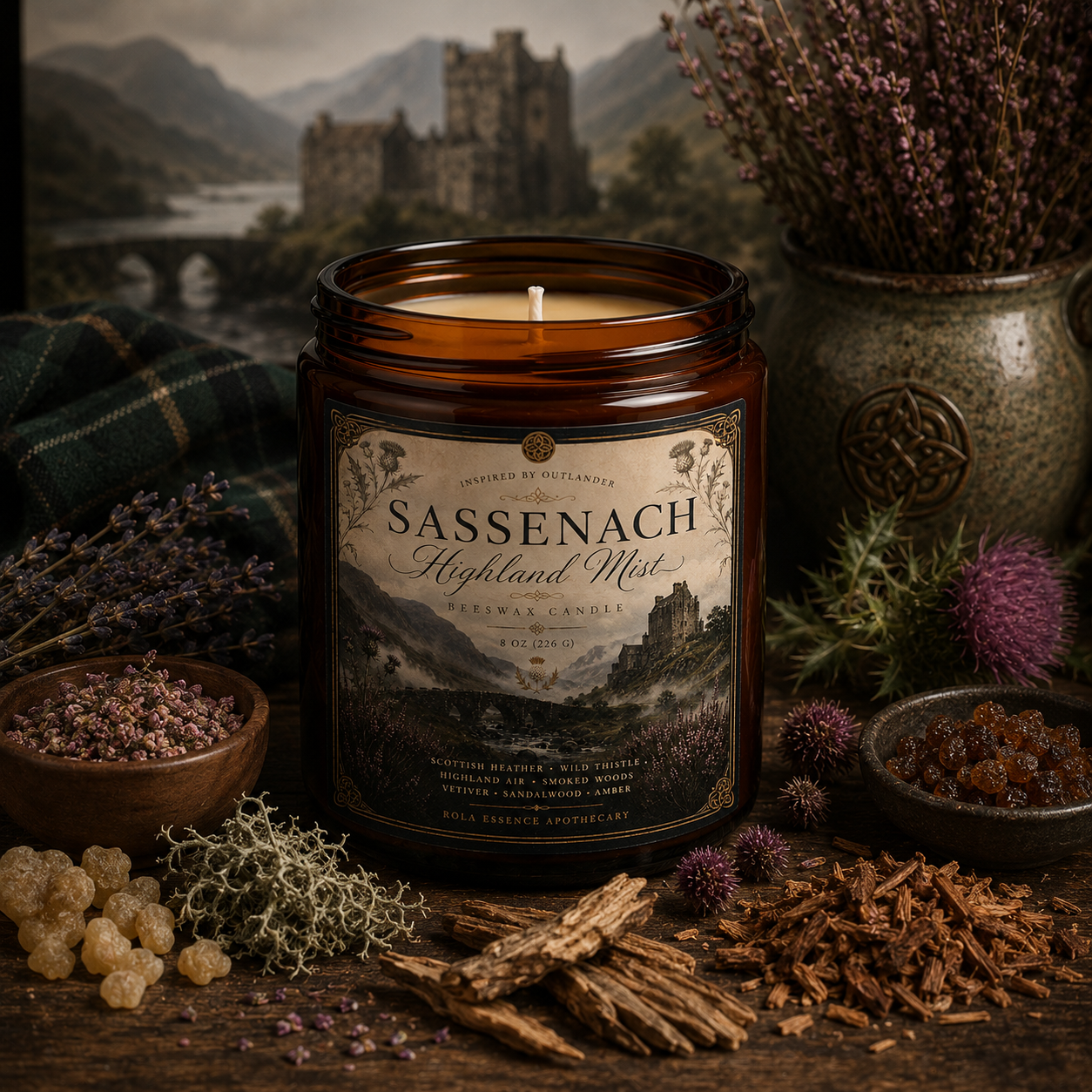 Sassenach Highlander Mist Candle