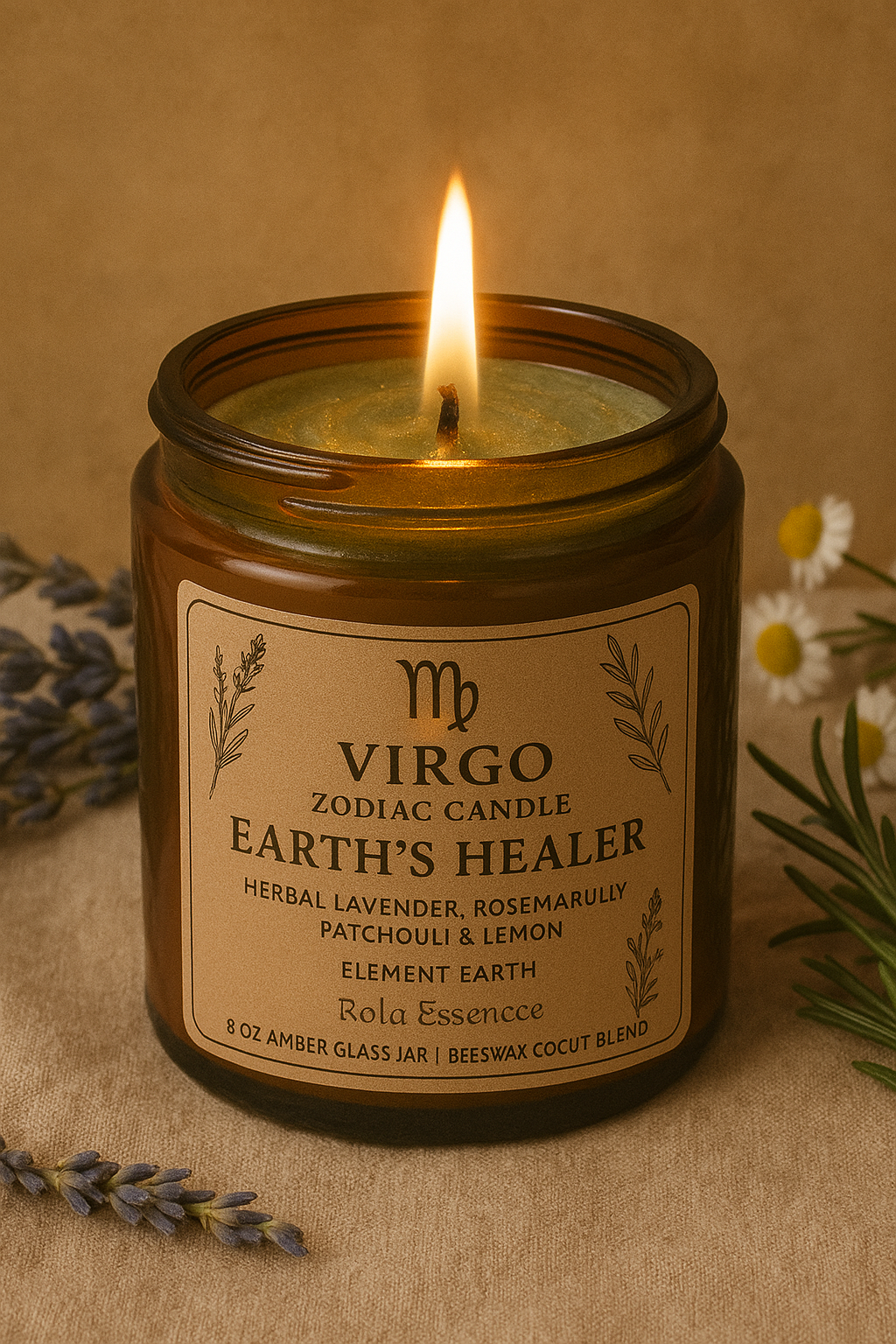 Virgo Zodiac Candle – Earth’s Healer