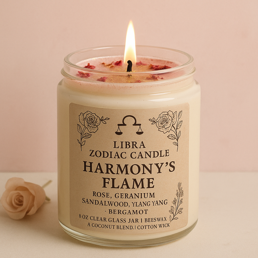 Libra Zodiac Candle- Harmony’s Flame