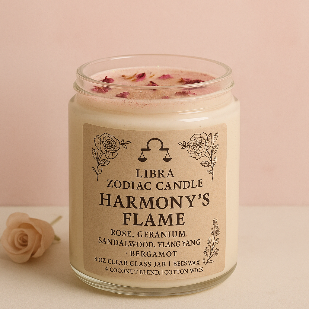 Libra Zodiac Candle- Harmony’s Flame
