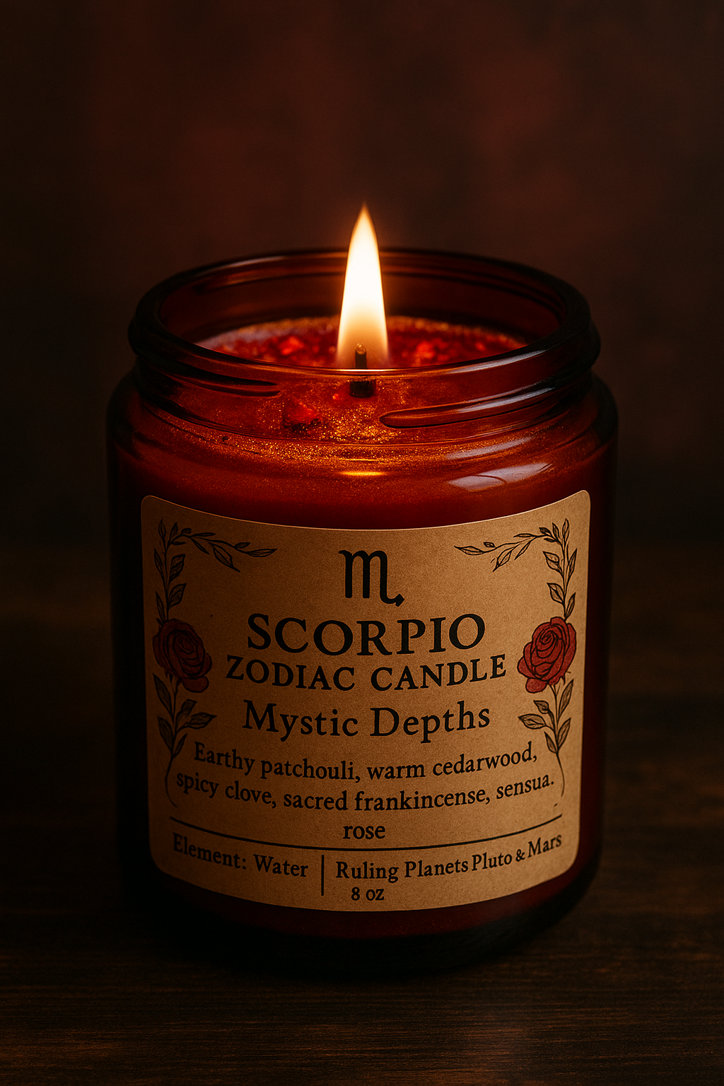 Scorpio Zodiac Candle - Mystic Depths