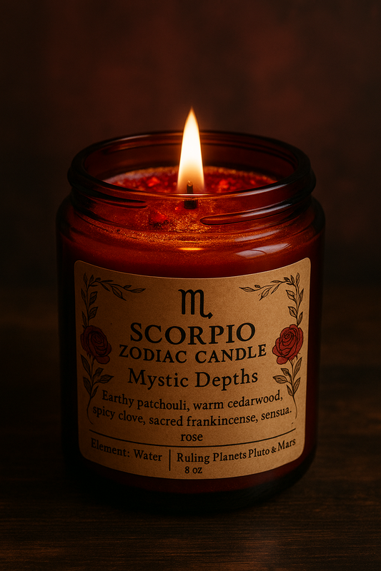 Scorpio Zodiac Candle - Mystic Depths