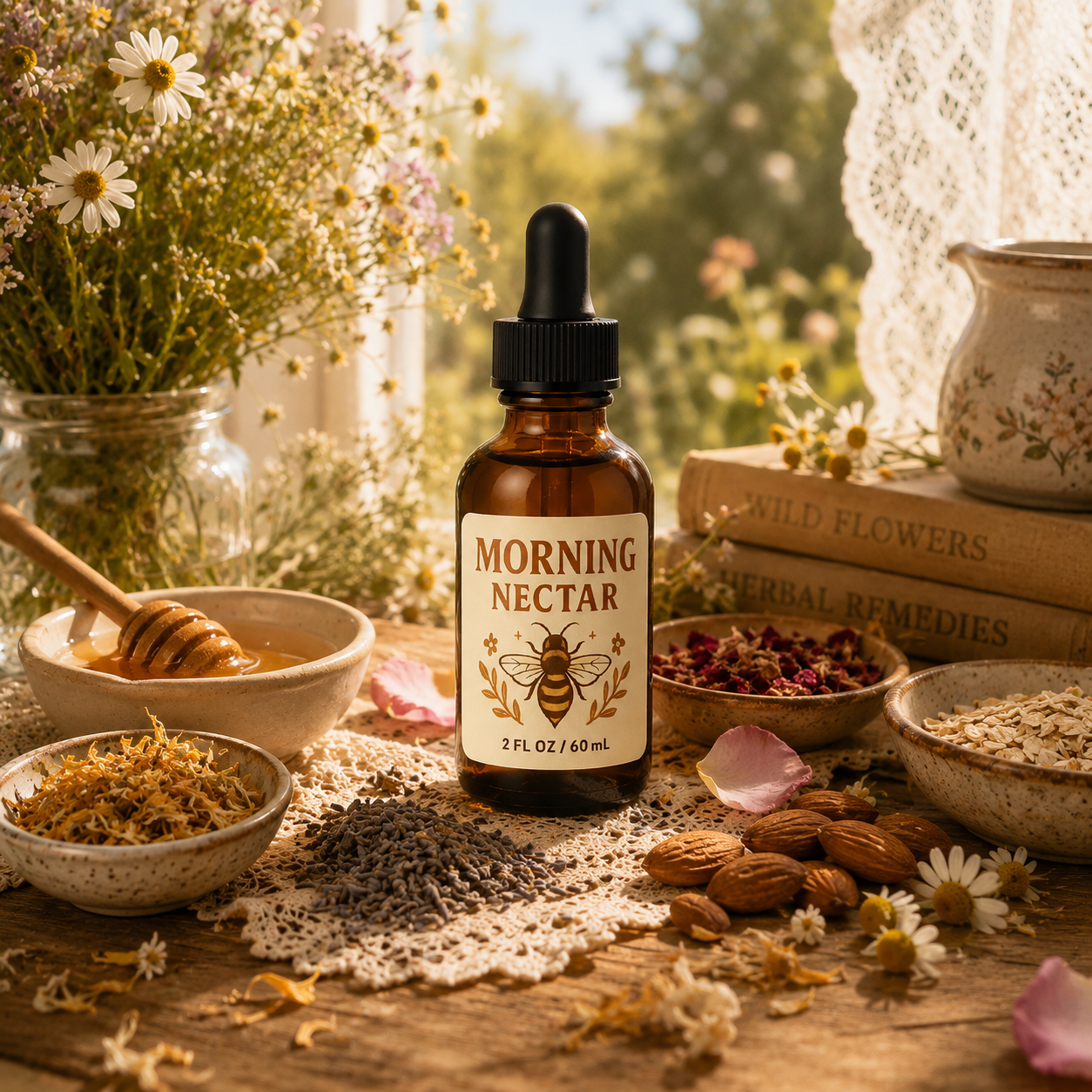 Morning Nectar — De-Puff, Glowing, Brightening Morning Face Oil