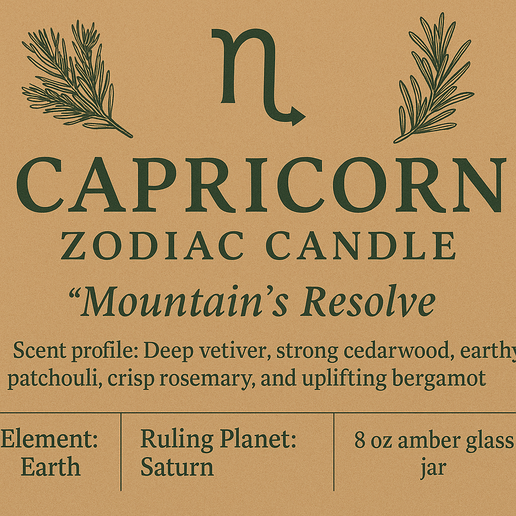 Capricorn Zodiac Candle - Mountain’s Resolve