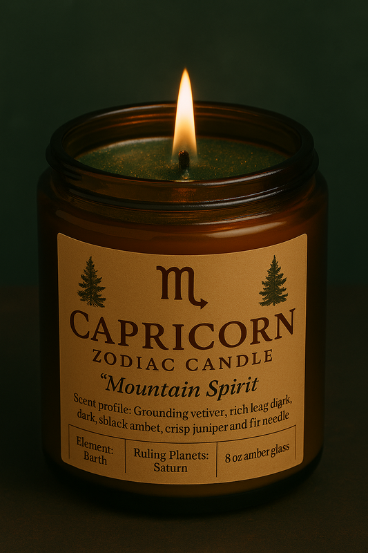Capricorn Zodiac Candle - Mountain’s Resolve