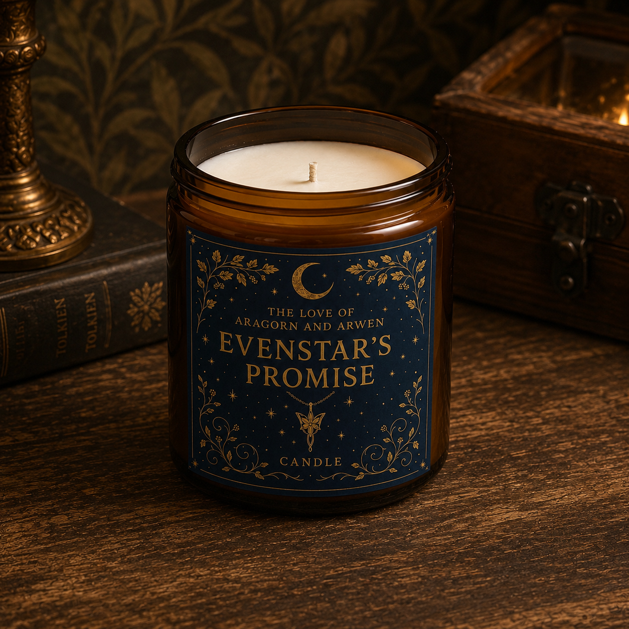 Evenstar’s Promise – The Love of Aragorn and Arwen Candle