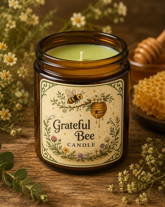 Grateful Bee Candle - Gratitude Giving