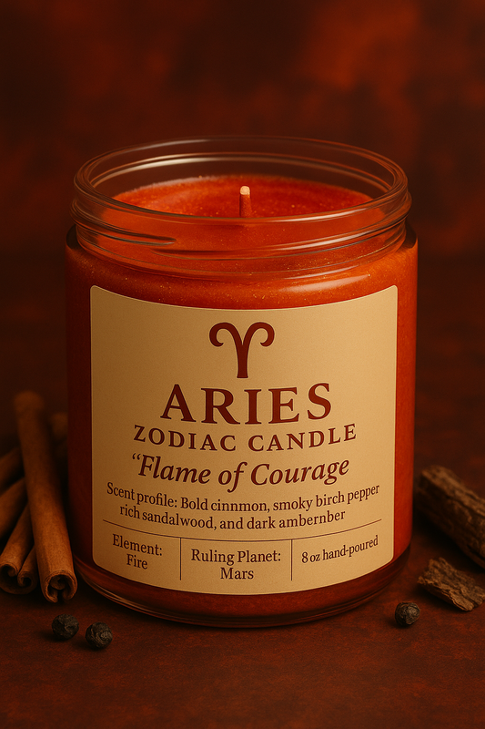Aries Zodiac Candle – Flame of Courage