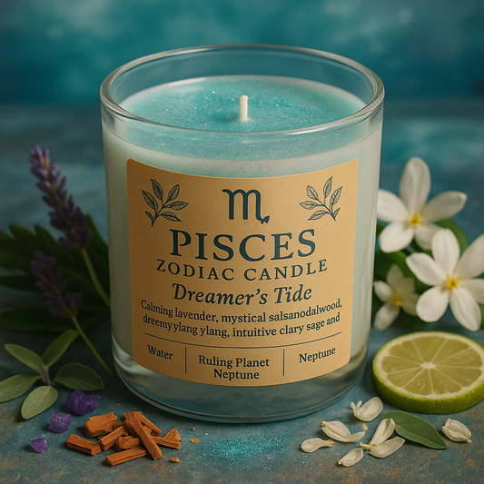 Pisces Zodiac Candle — Dreamer’s Tide