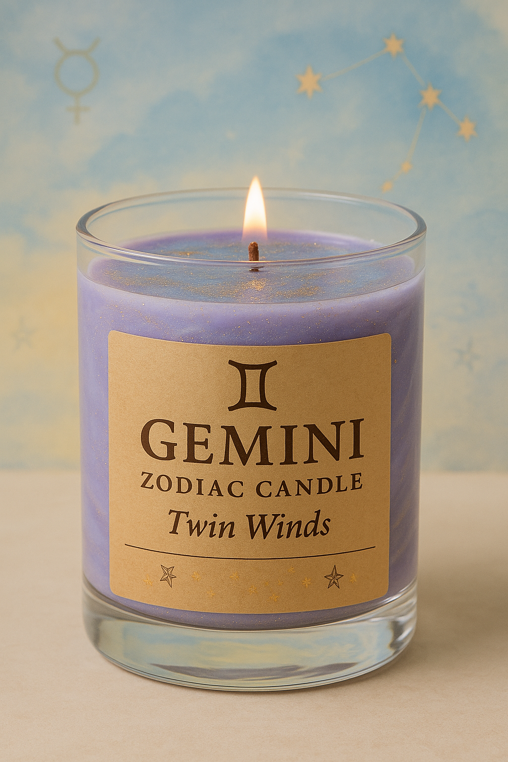 Gemini Zodiac Candle — Twin Winds