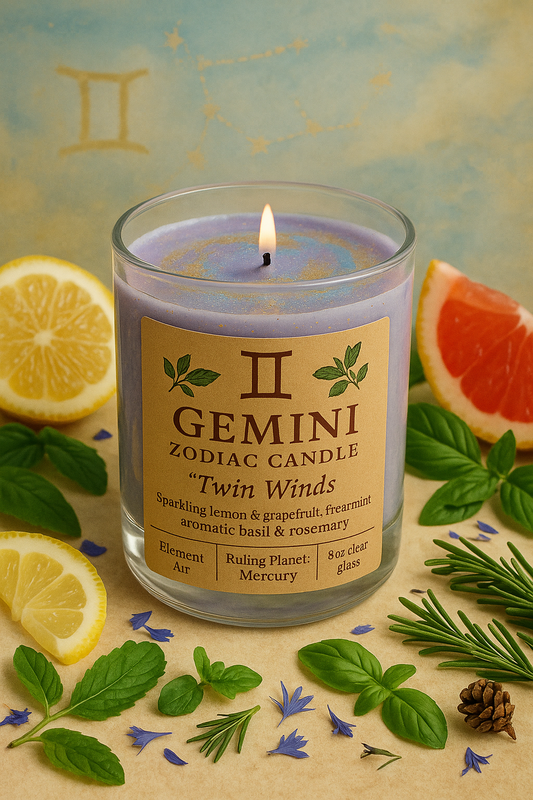 Gemini Zodiac Candle — Twin Winds
