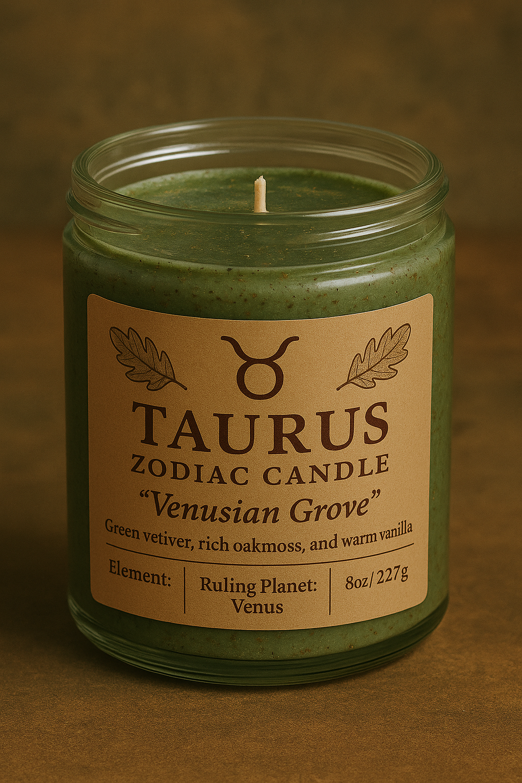 Taurus Zodiac Candle — Earthbound Bloom