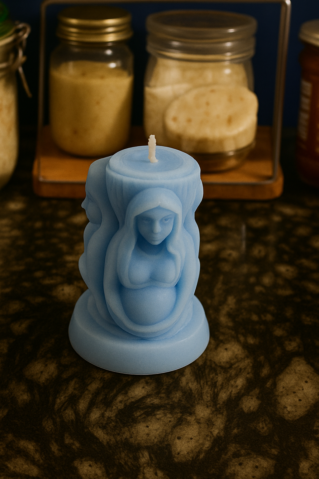 The Triple Flame Goddess Candle